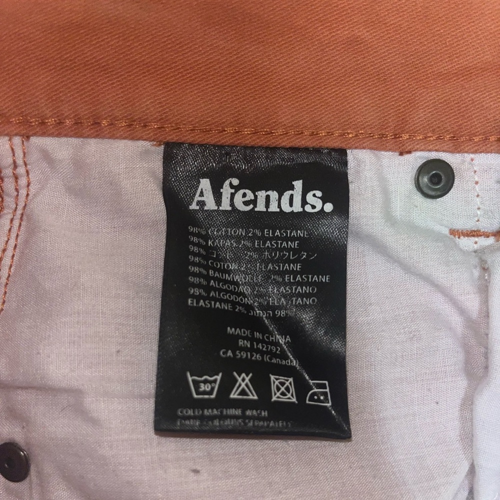 Afends super high-waisted hemp slim-fit coral pants - Picture 5 of 5